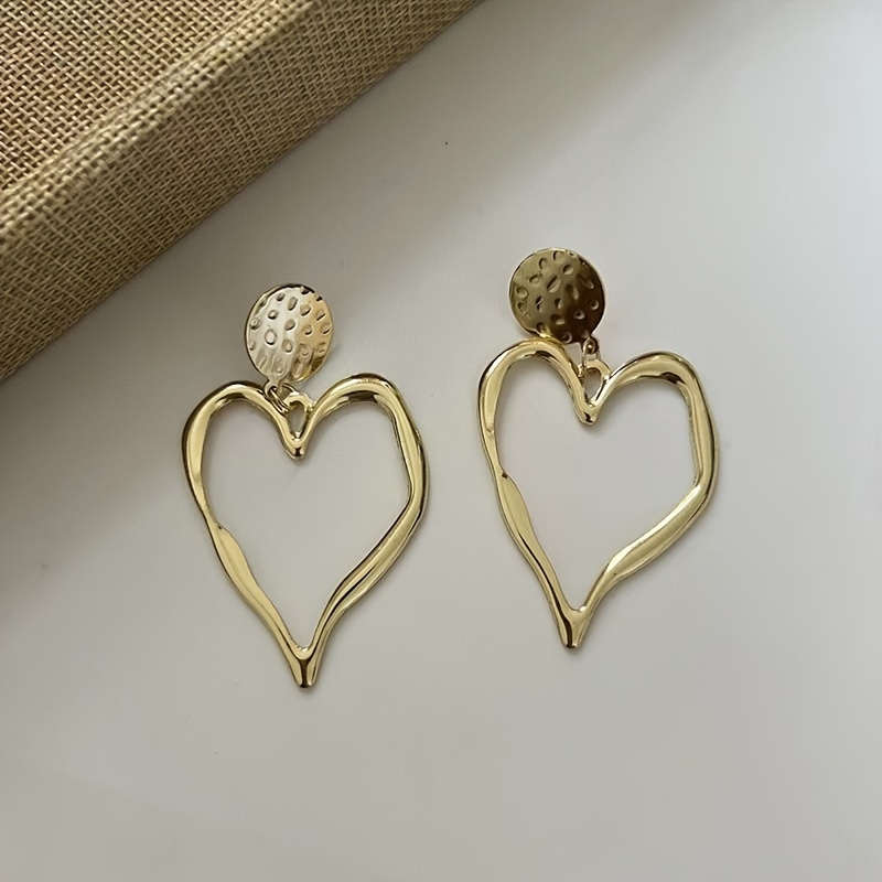 Heart Shaped Dangle Earrings for Women - Vacation Ready